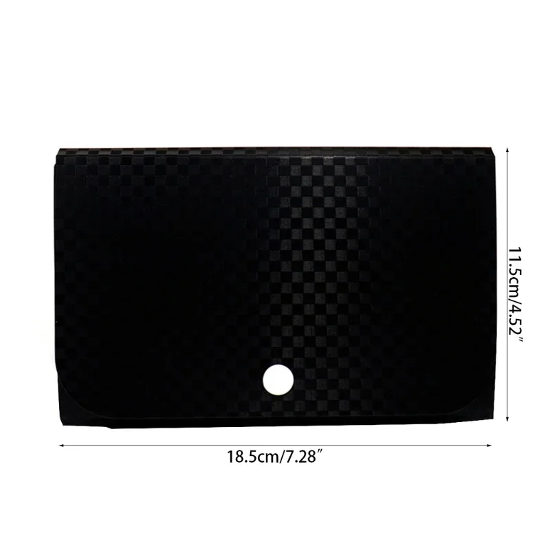 A6 Accordion Folder Expanding Receipt Folder Multi-layer File Case Button Closure with Index Stickers for Business Staff
