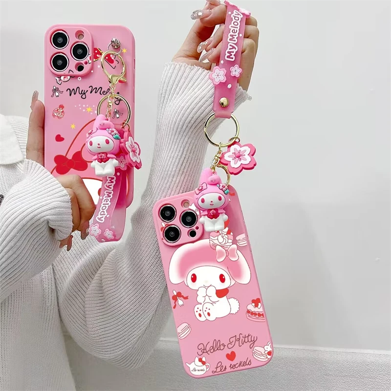 Браслет с мультяшным изображением Kitty Микки для Vivo Y22 Y21 Y20 Y19 Y5S Y22S Y21A Y21T Y33T Y21G Y20S T1X