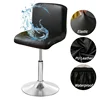 Pu Leather Bar Chair Cover Elastic All-inclusive Office Chair Slipcovers Waterproof Short Back Chairs Protector Case Home Decor 1