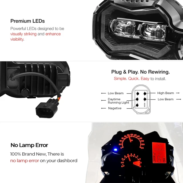 New Generation Headlight For BMW F800GS F800R  F 650 700 800 GS F 800GS ADV Adventure Complete LED Projector Headlight Assembly