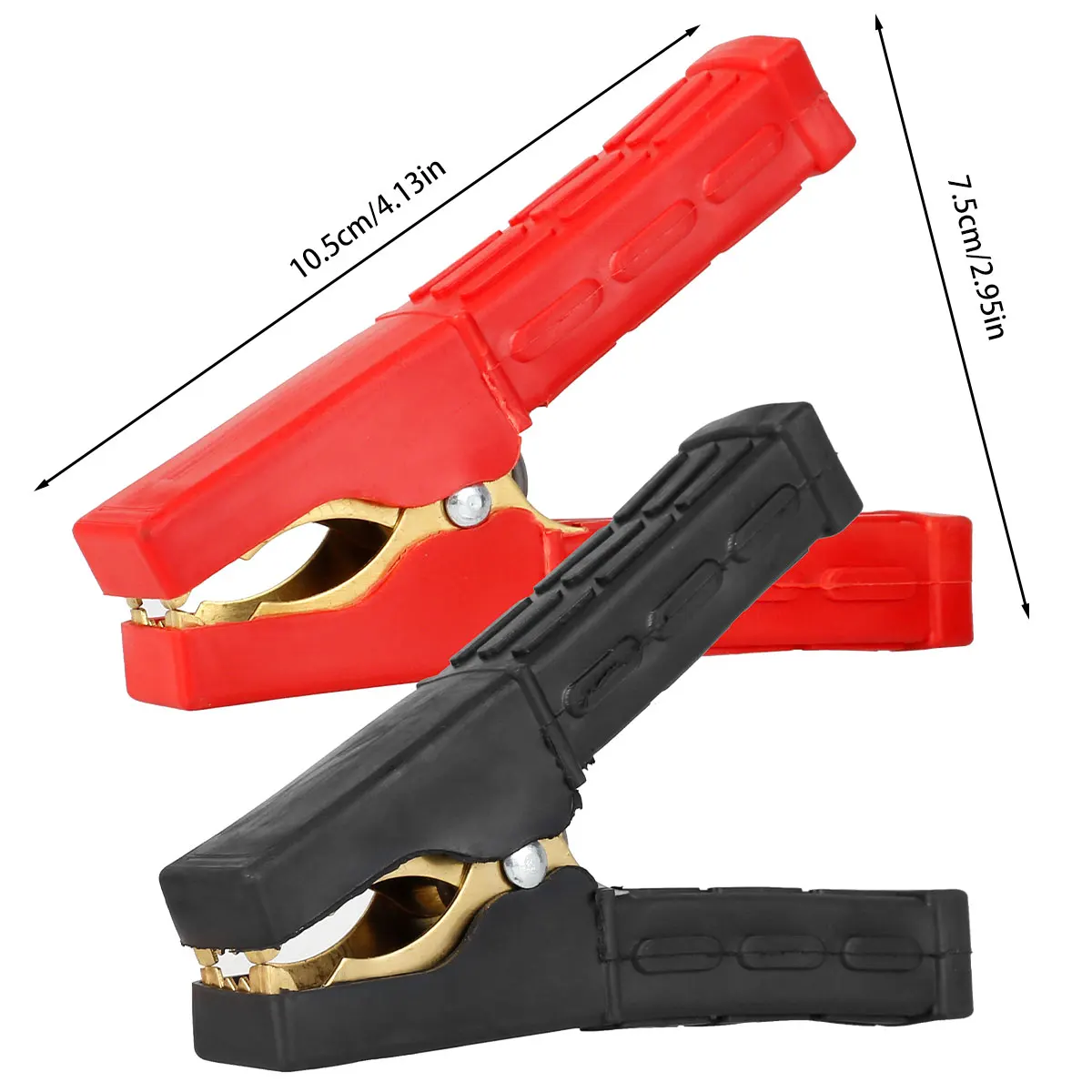 2pcs 500-1000Amp Copper Alligator Clips Terminal Test Heavy Duty Electrical Battery Jumper Car Cables Boost