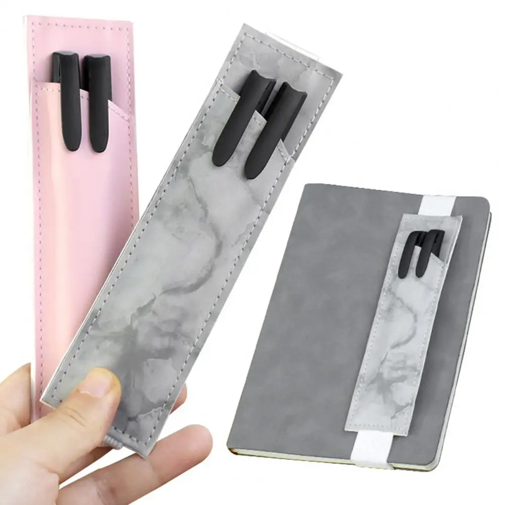 노트북 펜꽂이 저널 탄성 펜꽂이 조절 가능한 탄성 밴드 펜꽂이, 노트북용 인조 가죽 펜슬 파우치