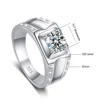Szjinao 2025 Trend 1 Carat Moissanite Engagement Mens Rings With Certificate Solid Sterling Silver 925 Luxury Jewelry Dropship D 4