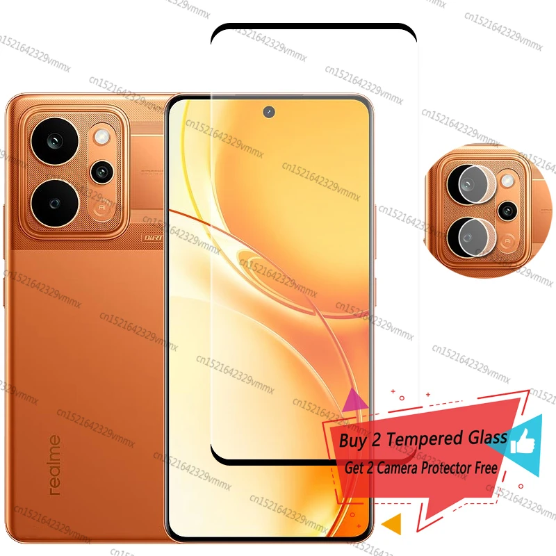 Premium Full Cover Tempered Glass Screen Protector with Camera Lens Film