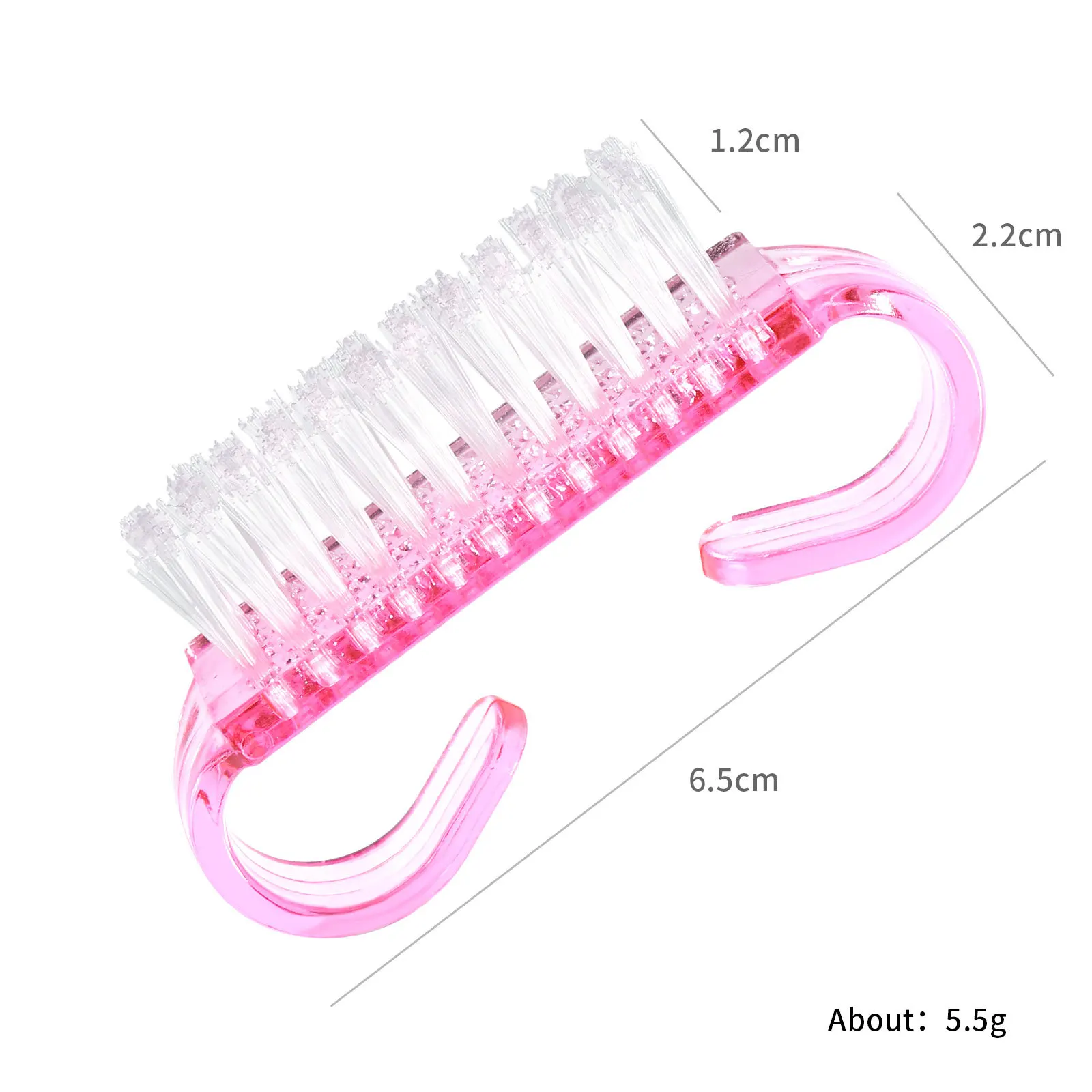 1/5/20Pcs Acrylic Nail Brush Pink Color Nail Art Manicure Pedicure Soft Remove Dust Plastic Cleaning Nail Brushes File Tools Set