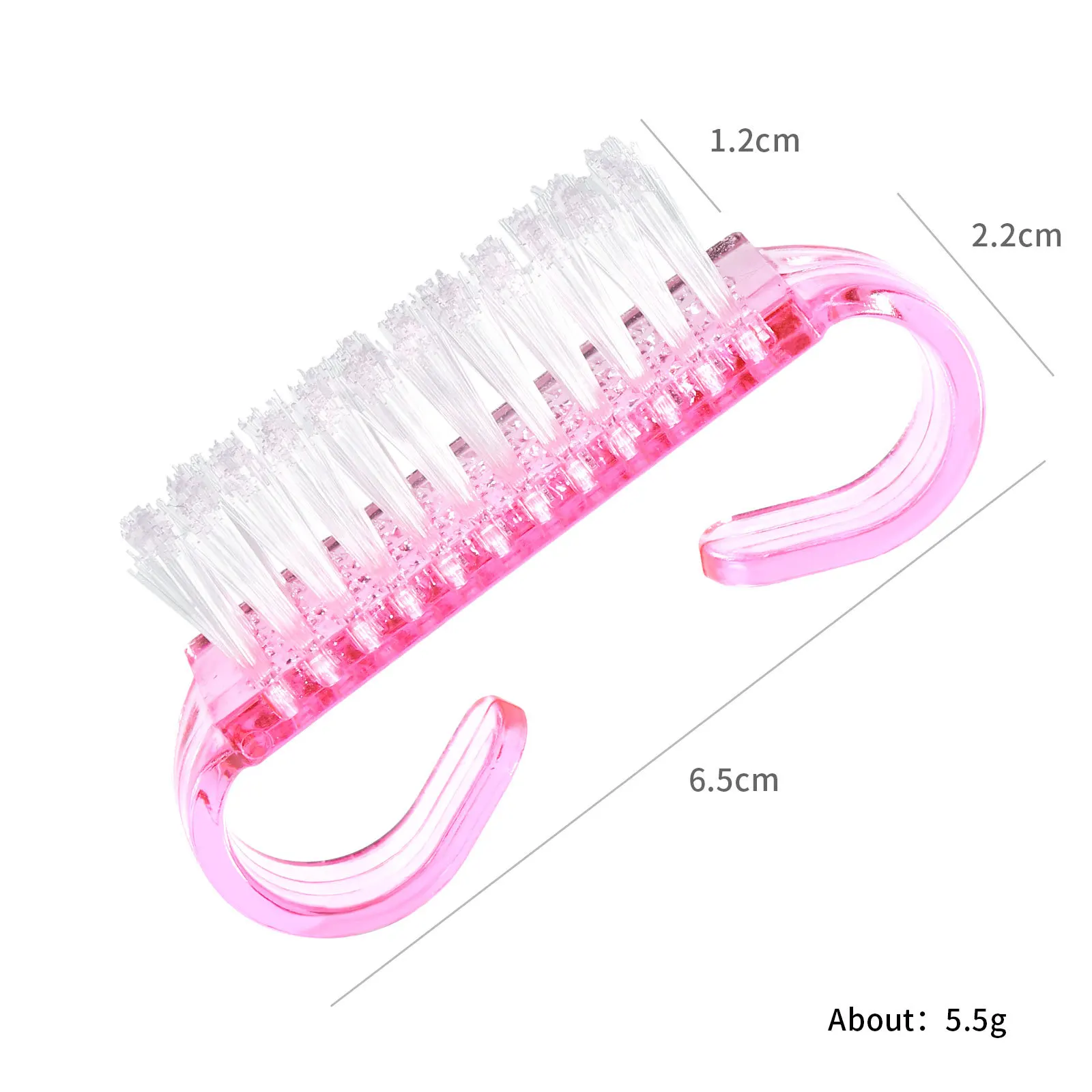 1/5/20Pcs Acrylic Nail Brush Pink Color Nail Art Manicure Pedicure thumbnail 7