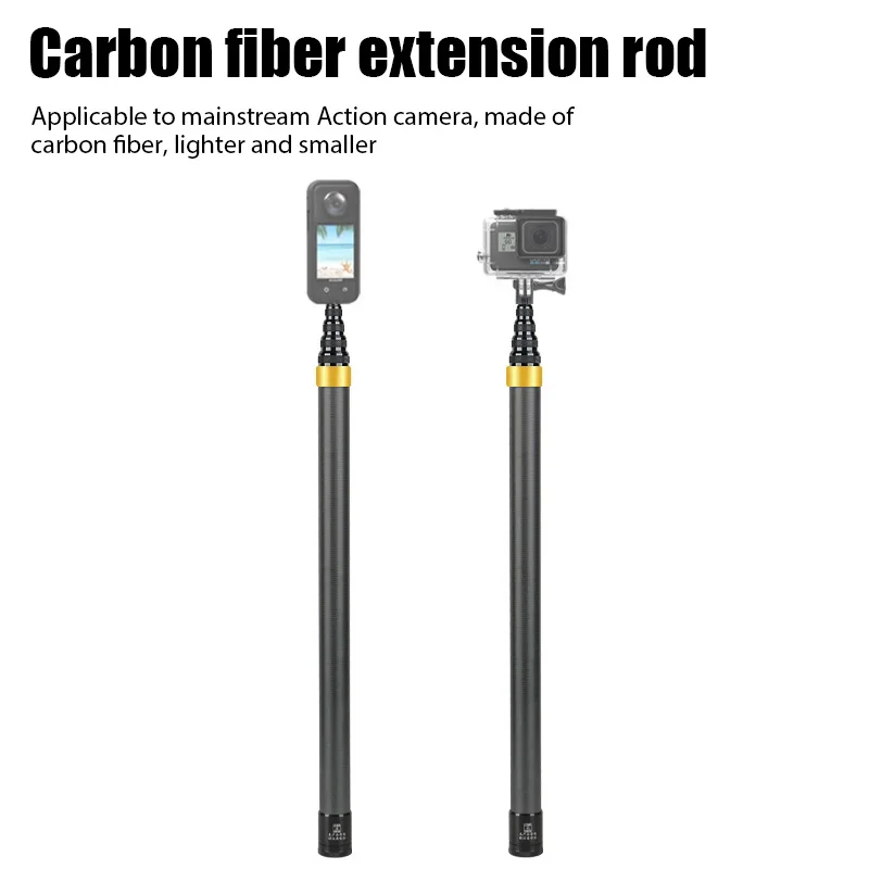 Carbon Fiber Invisible Extended Edition Selfie Stick 290CM for Insta360 X3 GO 3 Action 4 Accessories for GoPro