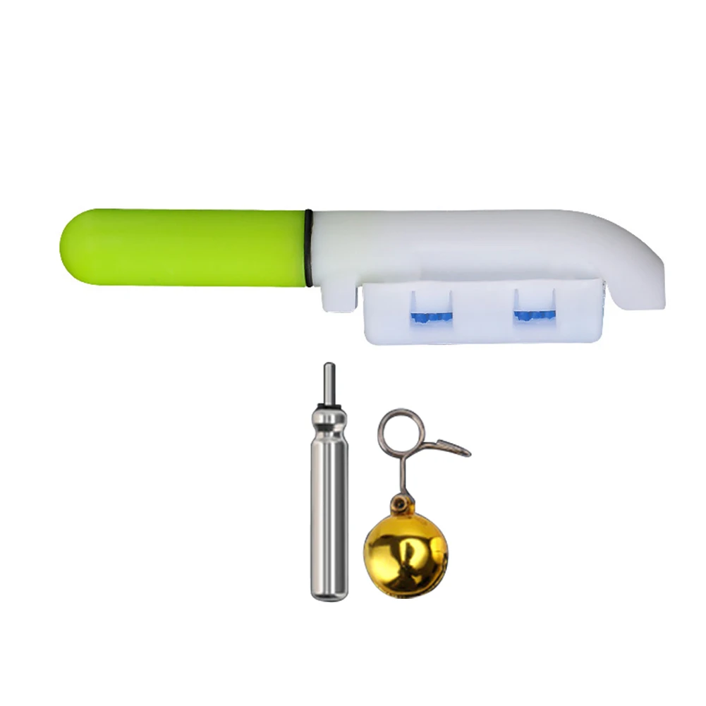 1 Set Fishing Rod Alarm Light Detachable LED Fishing Rod Light Stick Luminous with Bells Ring for Night Fishing Battery Included