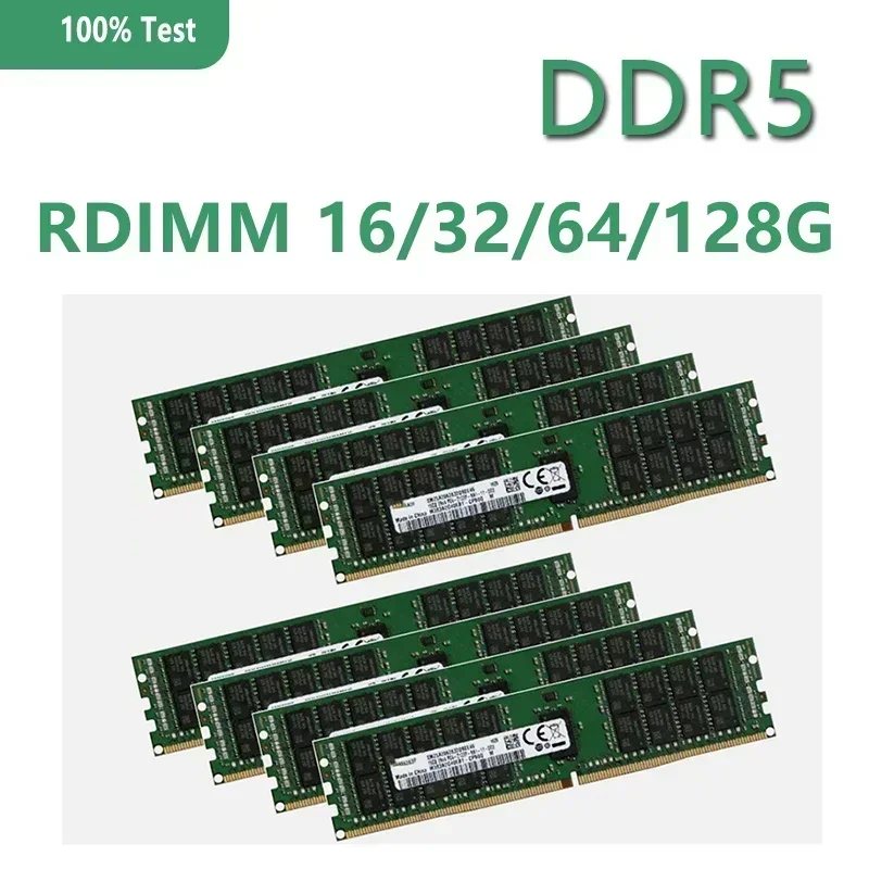 DDR5 16G 32G 64G 128GB 4800 5600 Mhz Rdimm RAM RECC 메모리 워크서버 R760 H13DSH H13SSW Mz73-LM0 X13DEI X13SEI-T용