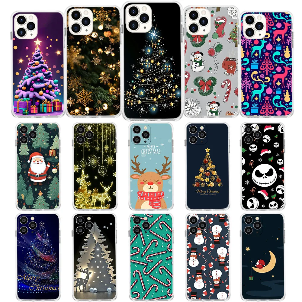 Id-44 Buon Albero Di Natale Custodia Morbida Per Moto One Action Fusion Hyper Macro Vision Zoom E20 E30 E40 Ace G Play Plus