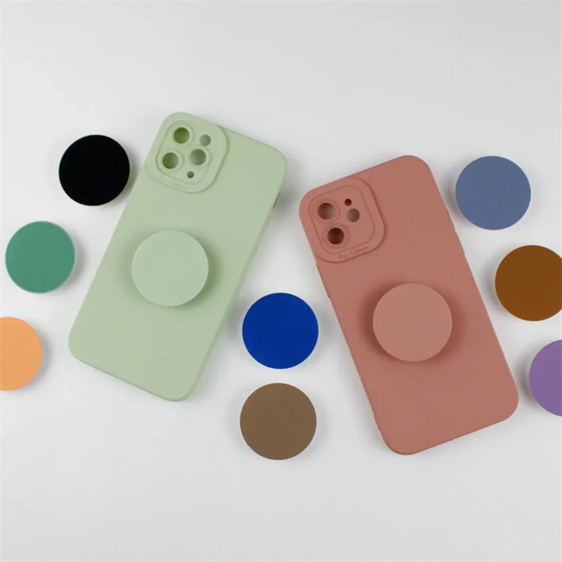 1/2/4Pcs Runde Einfarbig Faltbare Finger Ring Solide Grip Tooks Telefon Halter für Samsung Unterstützung buchse Tasche Grip Tok Halterung – Detail 5