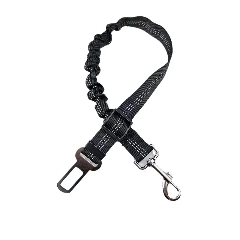 Premium Adjustable Retractable Cushioning Dog Safety Leash and Car Seat Belt Rope