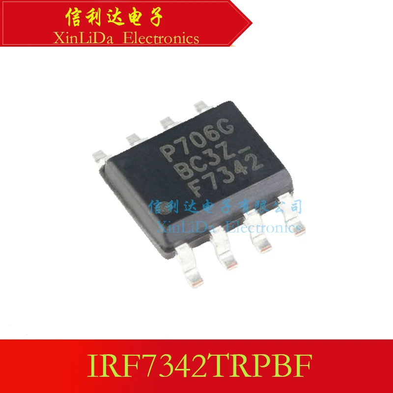 

IRF7342TRPBF IRF7342 маркировочный код F7342 SOP8 Mosfet Новый и оригинальный