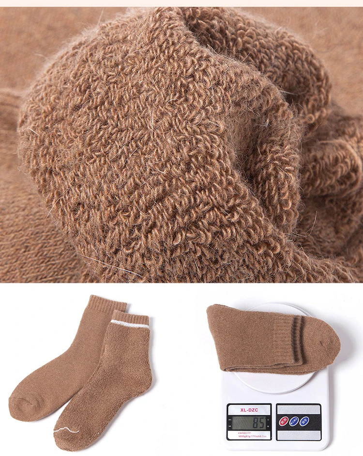 Neue 5Pairs männer Wolle Socken Winter Business Casual Dicke Warme Winter männer Einfache Feste Farbe Socken Männlichen hohe Qualität EU38-45 – Detail 7