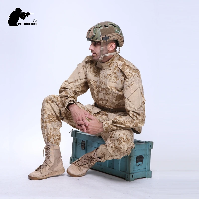 Tactical Suit 17 Colors Camouflage Uniform Suit Airsoft Combat Clothing Set Oversized Training Clothes Outdoor Hunting Fishing 3XL A2F48