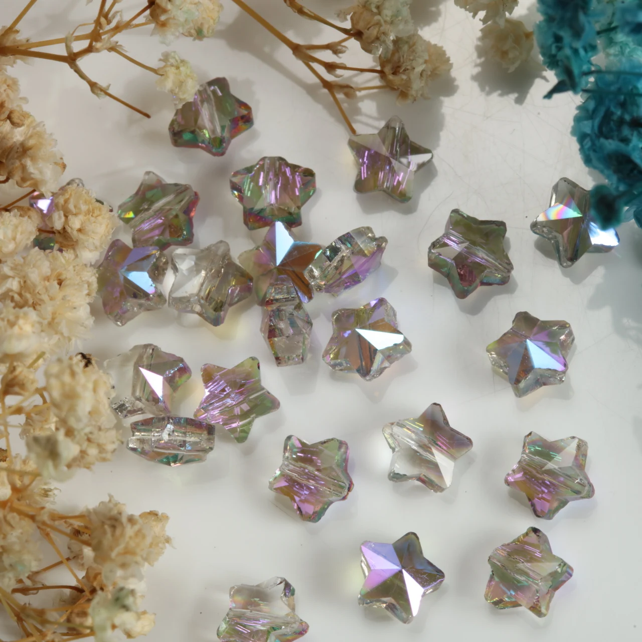 Sparkling Star Glass Beads