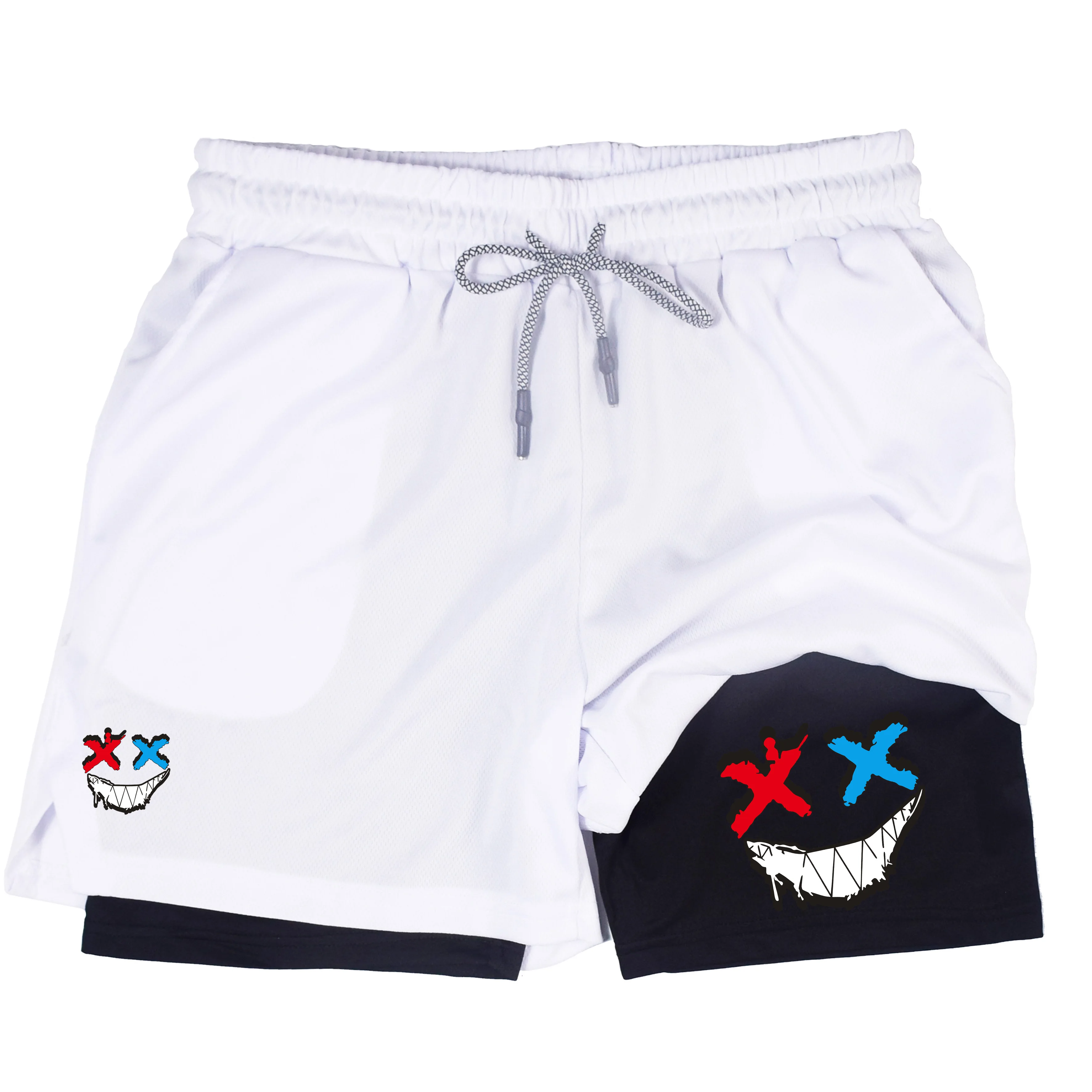 Men Running Shorts 2 In 1 Double-deck Sport Shorts Sportswear Gym Fitness Short Pants Training Jogging Bottom Men's Clothing 4