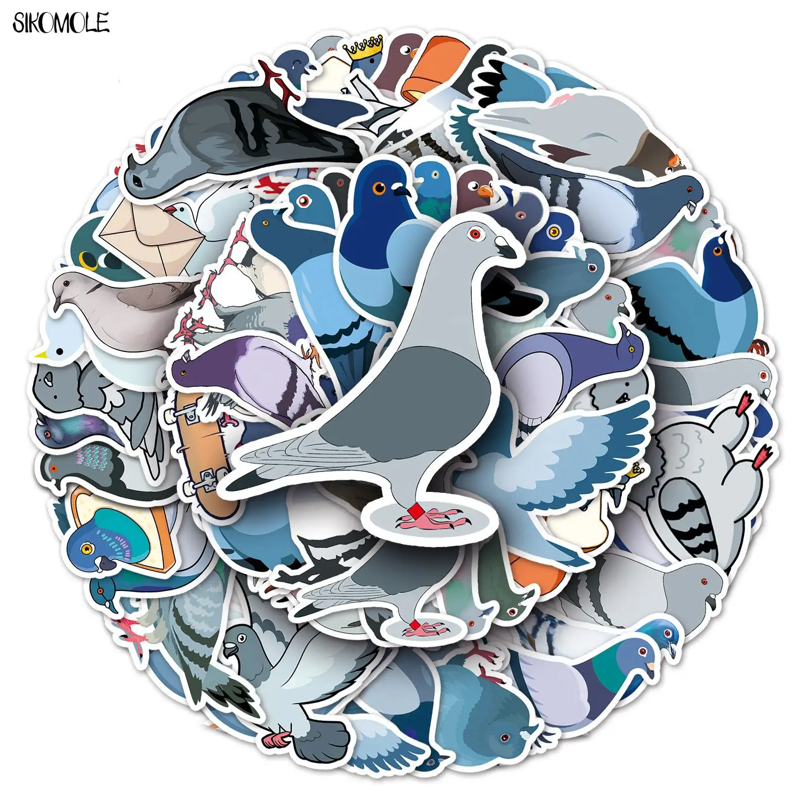 6x10 Cm Taube Vinyl-Aufkleber – Glänzend, Tier-Motiv, Für Laptop, Auto, Scrapbooking, 100 Mikron