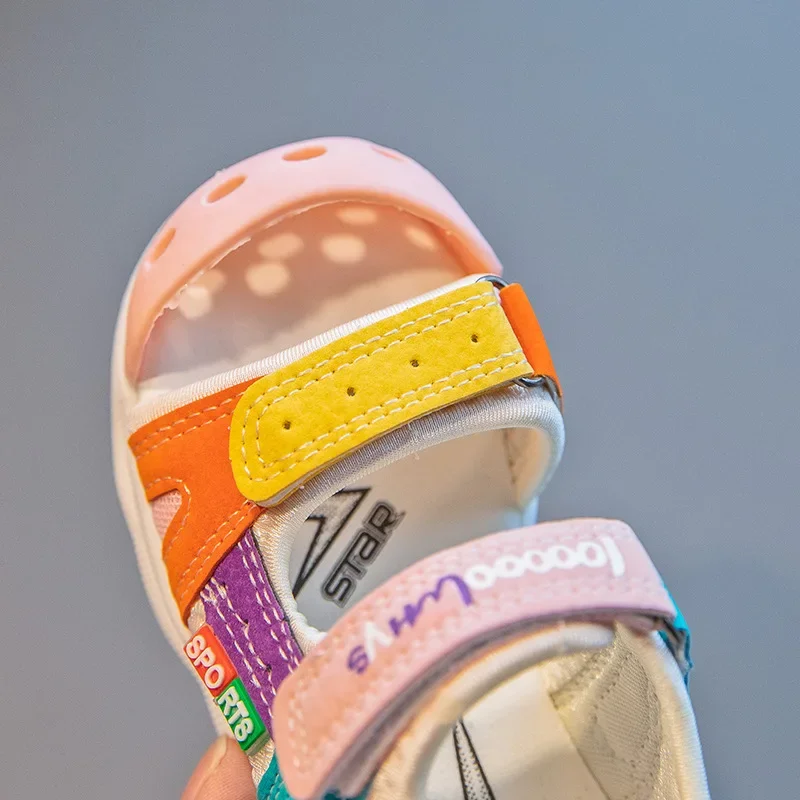 Baby Girls Sandles Summer Toddler Kids Shoe Covered-toes First Walkers Soft Bottom Boys Beach Shoes Cartoon Design
