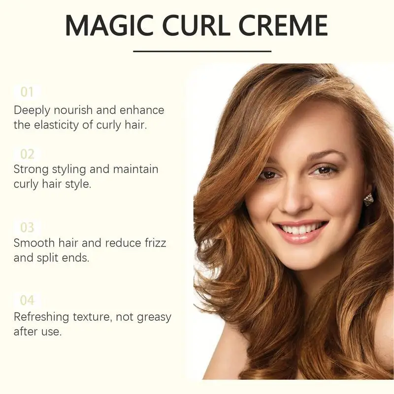 Style Curling Cream Defining Hair Cream Touchable Moisturizing Definer Curl Defining For Adults Friends Beautician