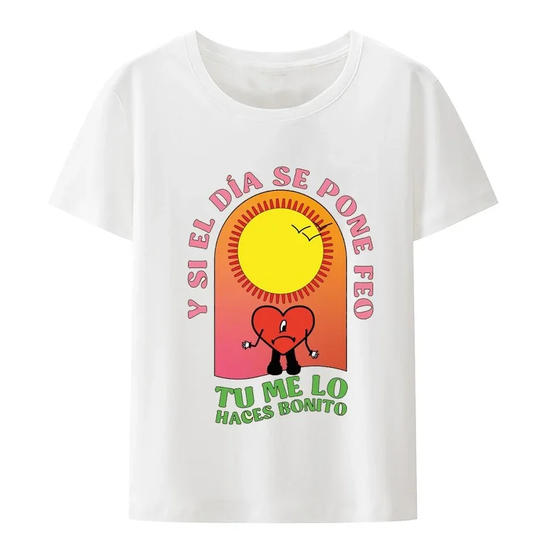 Un Verano Sin Ti Bad Bunny T-Shirt Donna Uomo Moscow Mule T Shirt Bad Bunny Graphic Magliette Short-Sleev Leisure Street Fashion