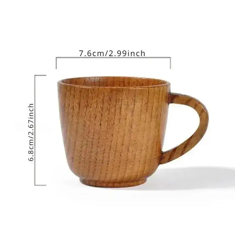 Simple Handmade Wooden Cup Drinking Natural Milk Tea Coffee Beer Drinkware Mugs Travel Teaware Home Bar Kitchen Gift Decor