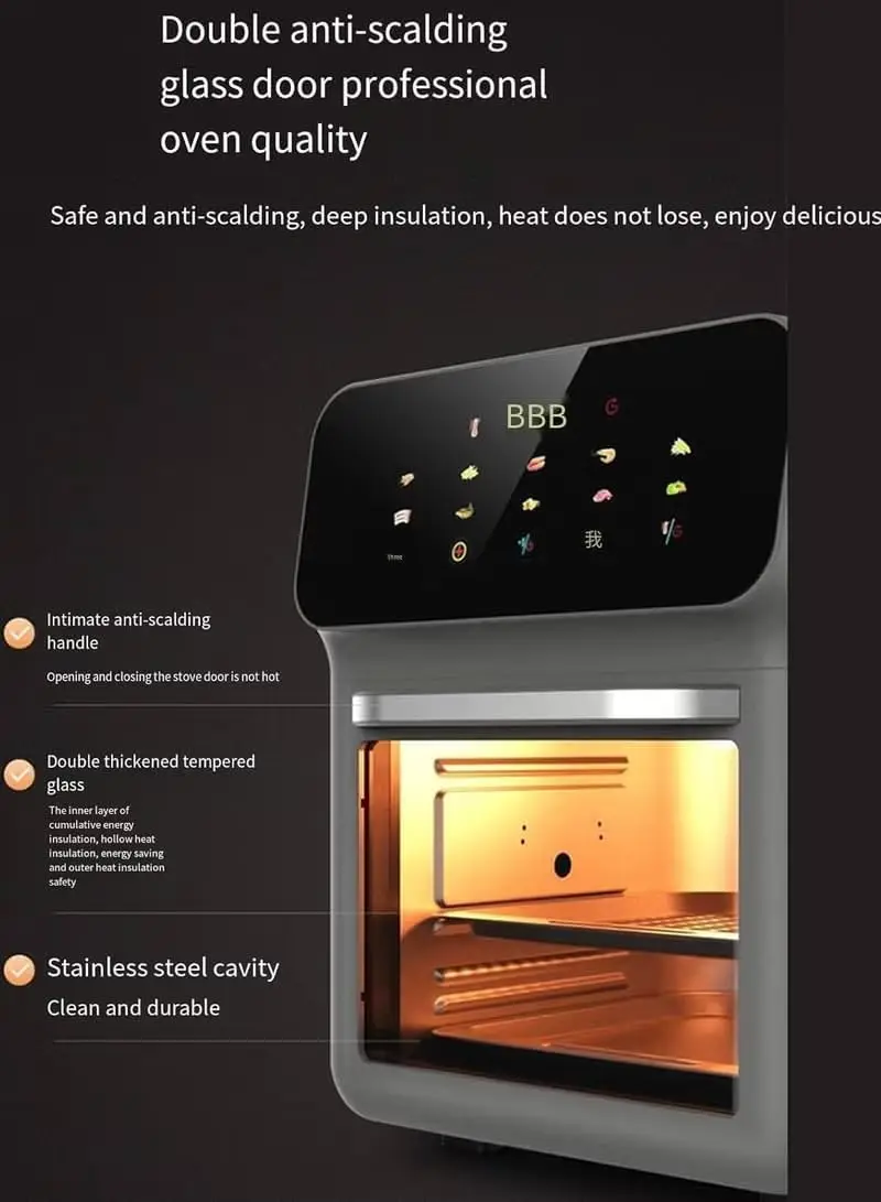 مقلاة هوائية كهربائية صحية بدون زيت للقلي/الشواء/ا...