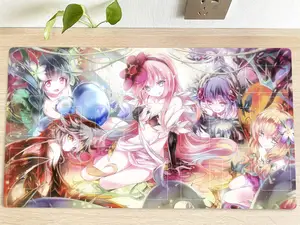 anime warrior girl Playmat) Cartoon Playmat,Board Games Anime Card Play Mat  Gathering,MTG Playmat,TV Computer Mega Playmat,Custom Table Pad Mouse Pad  with Free Waterproof Portable Bag