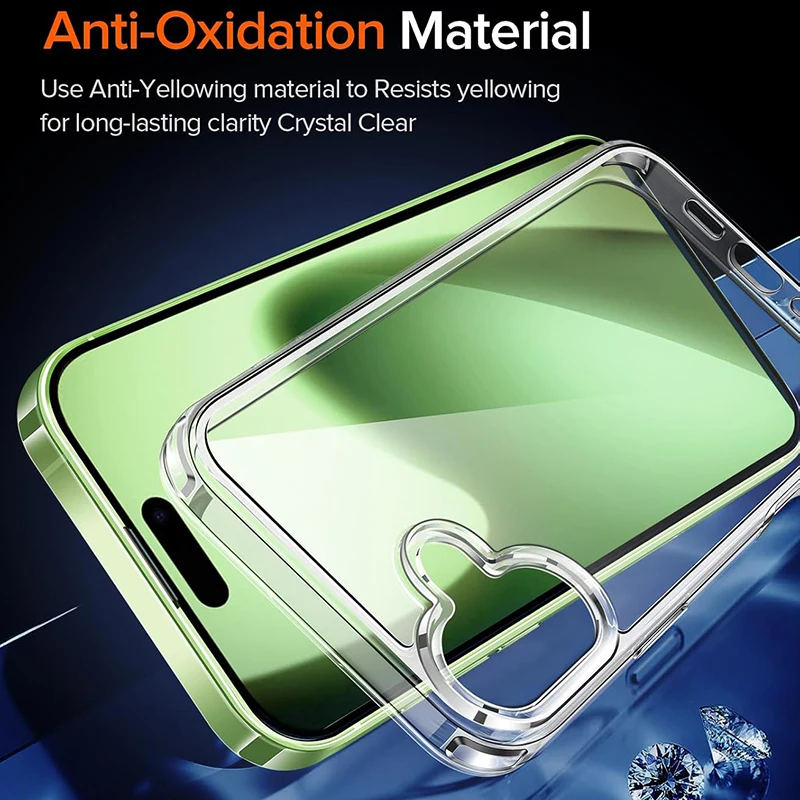 Military Grade Acrylic Hard Case with Silicone Soft Back Cover