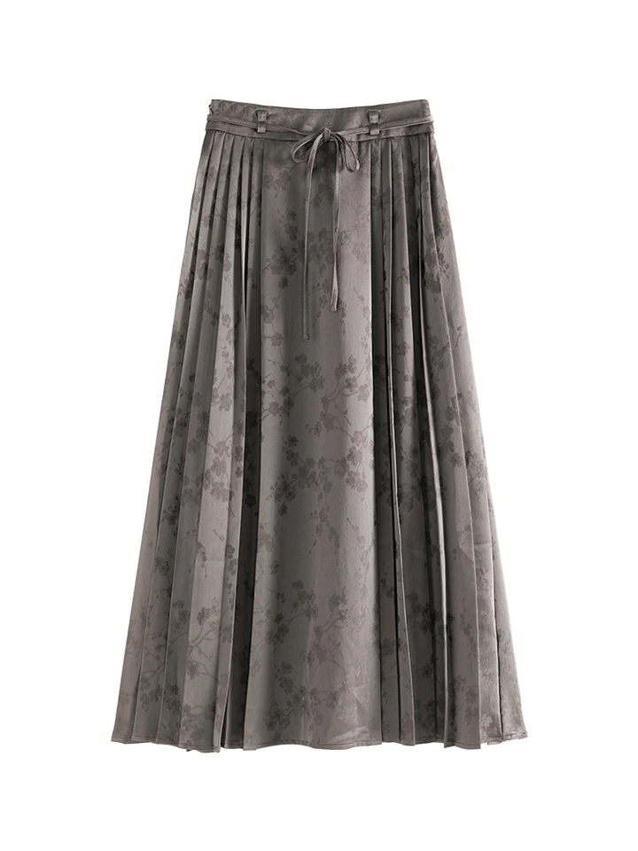 ZIQIAO New Chinese Style Women Long Skirt 2024 Summer New