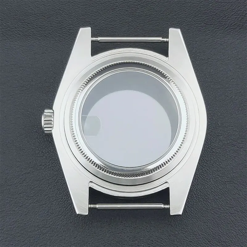 High-Quality Silver Watch Case, 36mm/39mm, Beveled Edge, Sapphire Crystal, 316L Stainless Steel