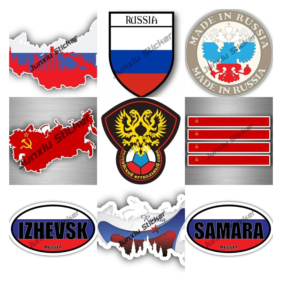 

Russia Sticker Car Motorbike Stripes Flag Tuning USSR Russian Coat of Arms Sticker Decal Weatherproof Die Cut Vinyl Accessoreis