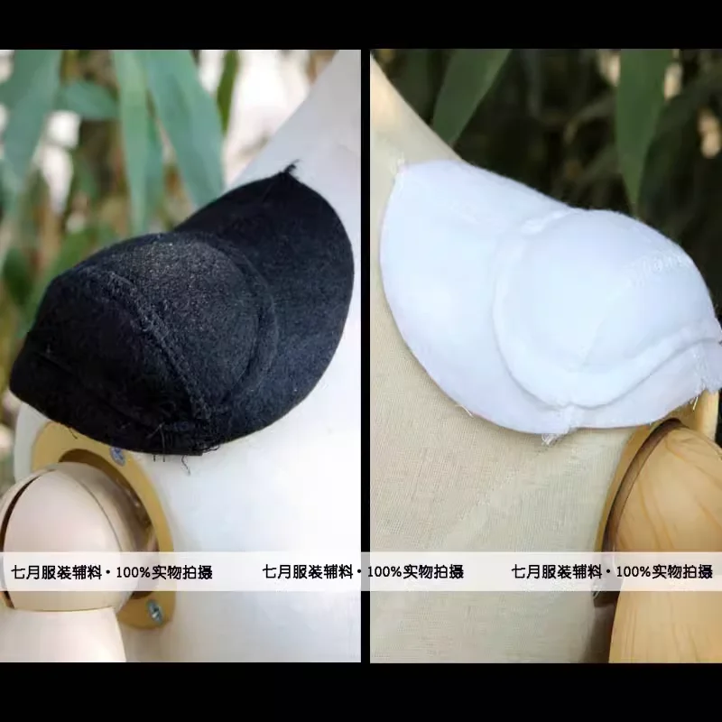 1 pair Turtle back shoulder pad circular right angle suit jacket women's cotton raised thickened shoulder pad