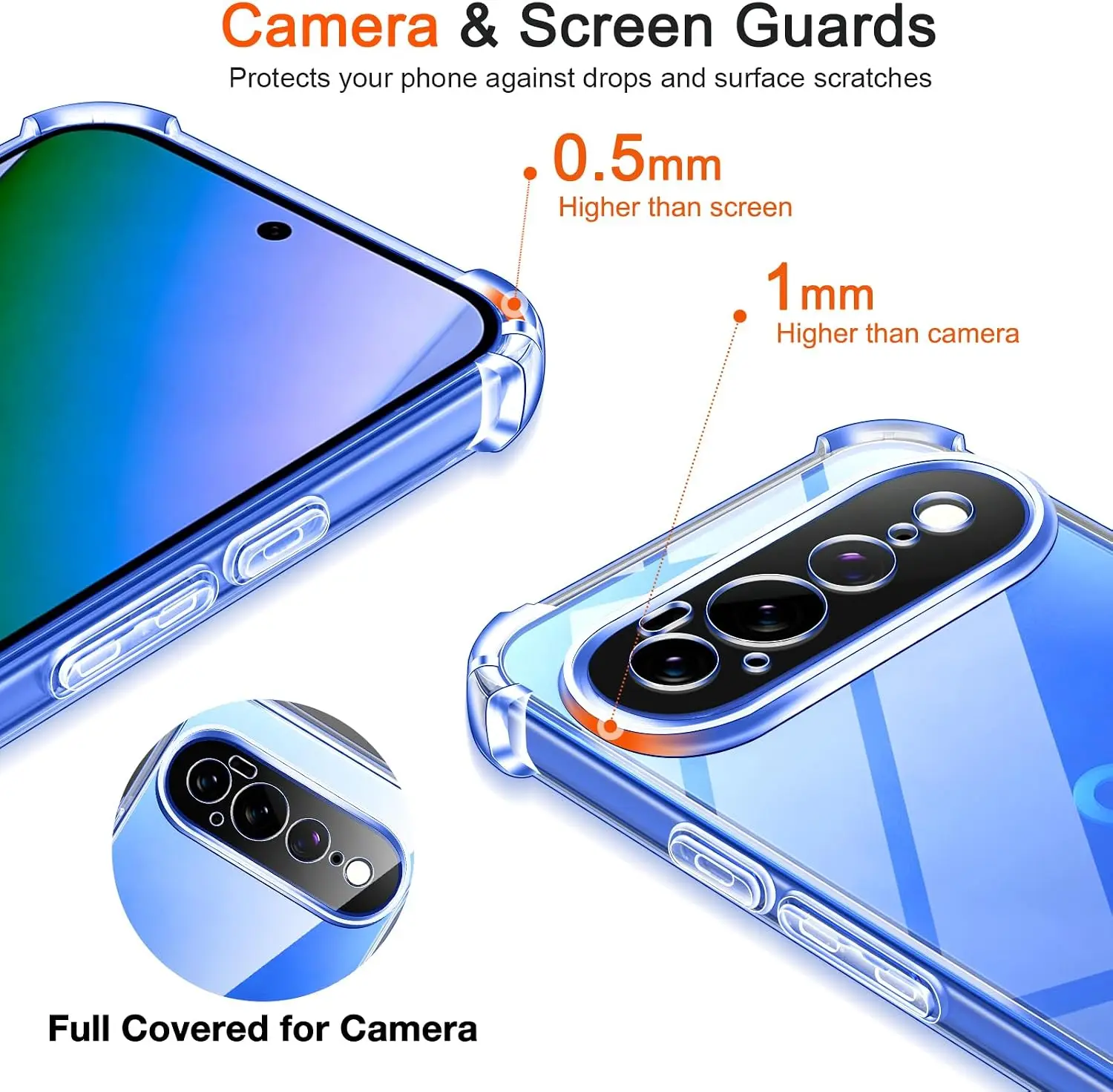 Reinforced Soft TPU Air Cushion Case with Camera Protection