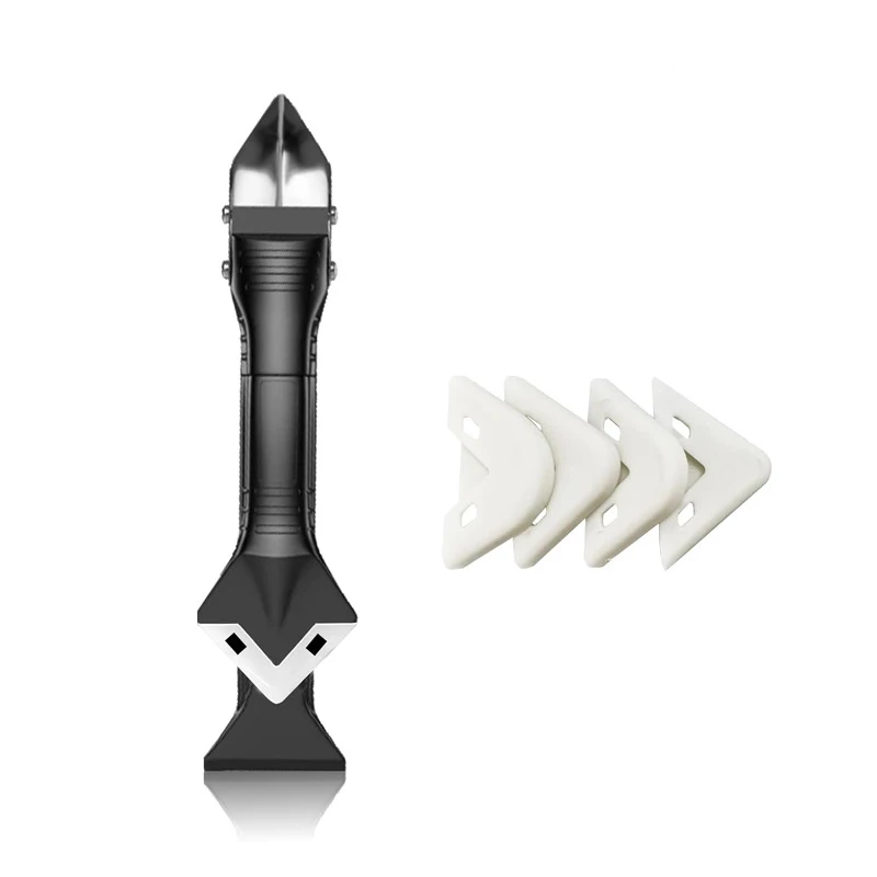 EVISPOL 5 in 1 실리콘 코킹 도구 다기능 스크레이퍼 도구 욕실 주방 바..