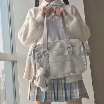 일본 수제 KJ 유니폼 가방, 학생 소녀 어깨 가방, 어깨 가방, 휴대용 캐주얼 가방