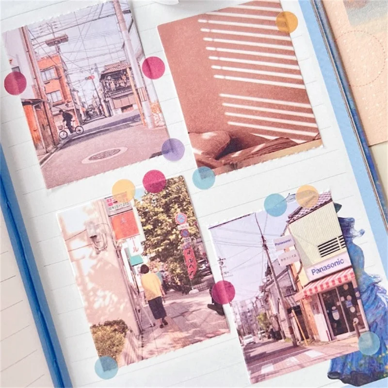 60mm * 3m 창의적인 심플 컬러 도트 와시 테이프 창의적인 핸드북 DIY 장식 스크랩북 재료 미적 스티커