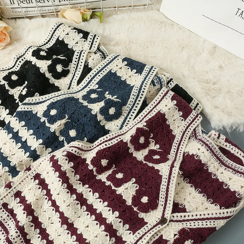 OUMEA Women Spring Autumn Sweater Knitted Cardigans Sleeveless V Neck Buttons Front French Style Elegant Cardigans