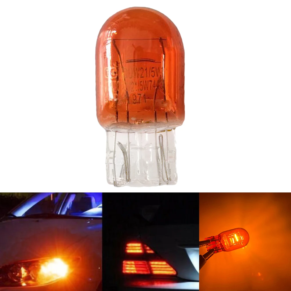 

1Pc T20 7443 W21 5W Clear Glass DRL Turn Signal Brake Stop Tail Lights Bulb Daytime Running Lights Turn Stop Brake Tail Bulbs