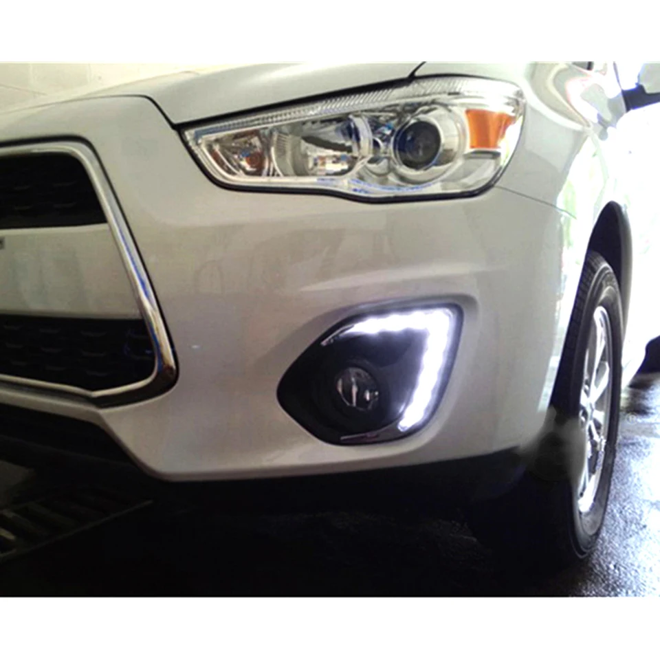 For Mitsubishi ASX Outlander Sport ES 2020 2021 Carbon Fiber Rear Reflector Fog Light Lamp Cover Trim Bezel Frame 87672974 - View #4