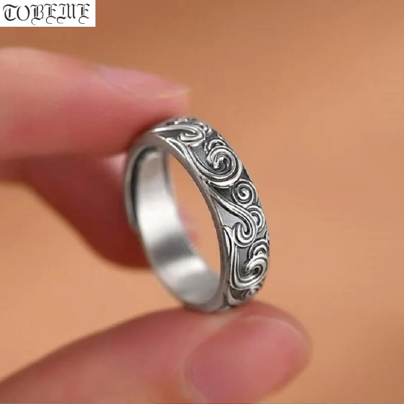

Handmade 100% 999 Silver Lucky Cloud Symbol Ring Bohemia Good Luck Ring