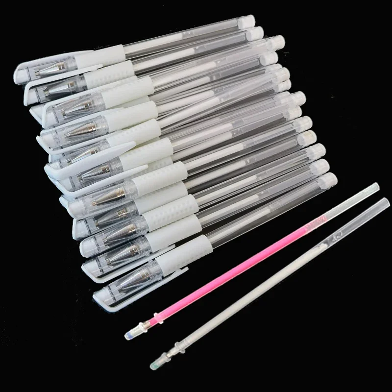 

White/Pink Surgical Skin Marker Pen Microblading Eyebrow Tattoo Marker Pen Core for Permanent Makeup Eyebrow Scribe Tool 50pcs