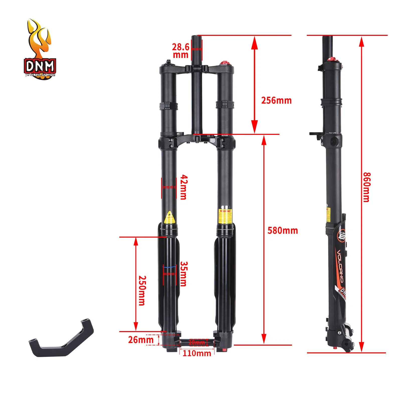 DNM Double Should Front Fork USD-8N Downhill MTB Air Suspension