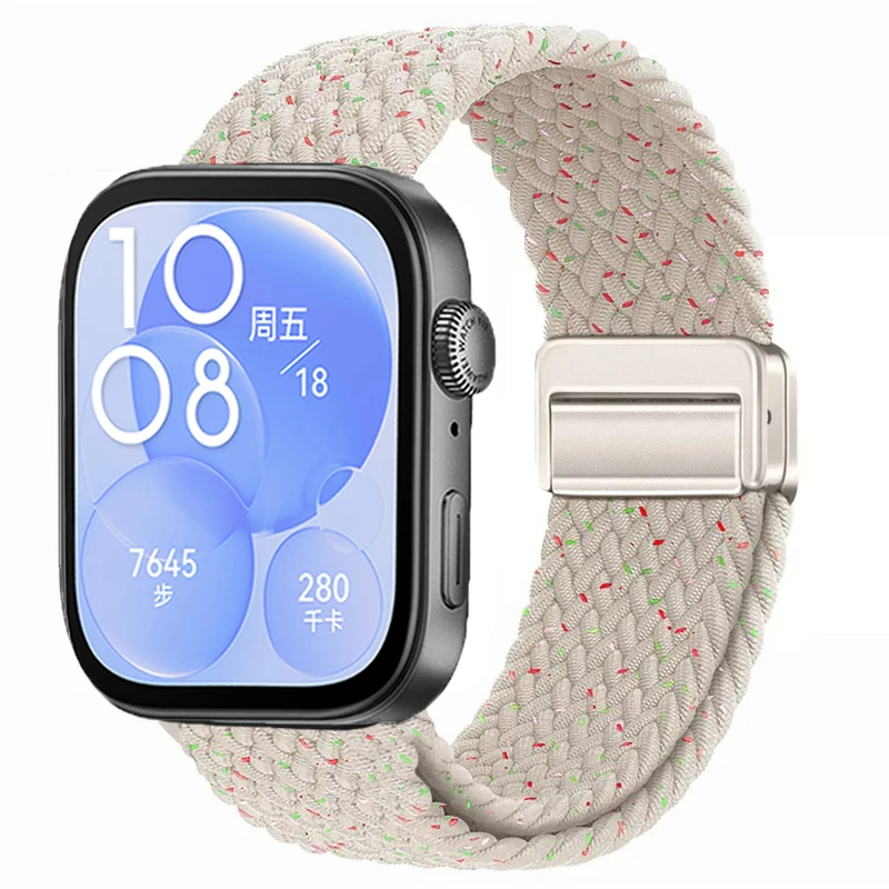 Nylon Braided Loop Strap - Magnetic Adjustable Comfort Bracelet Wristband