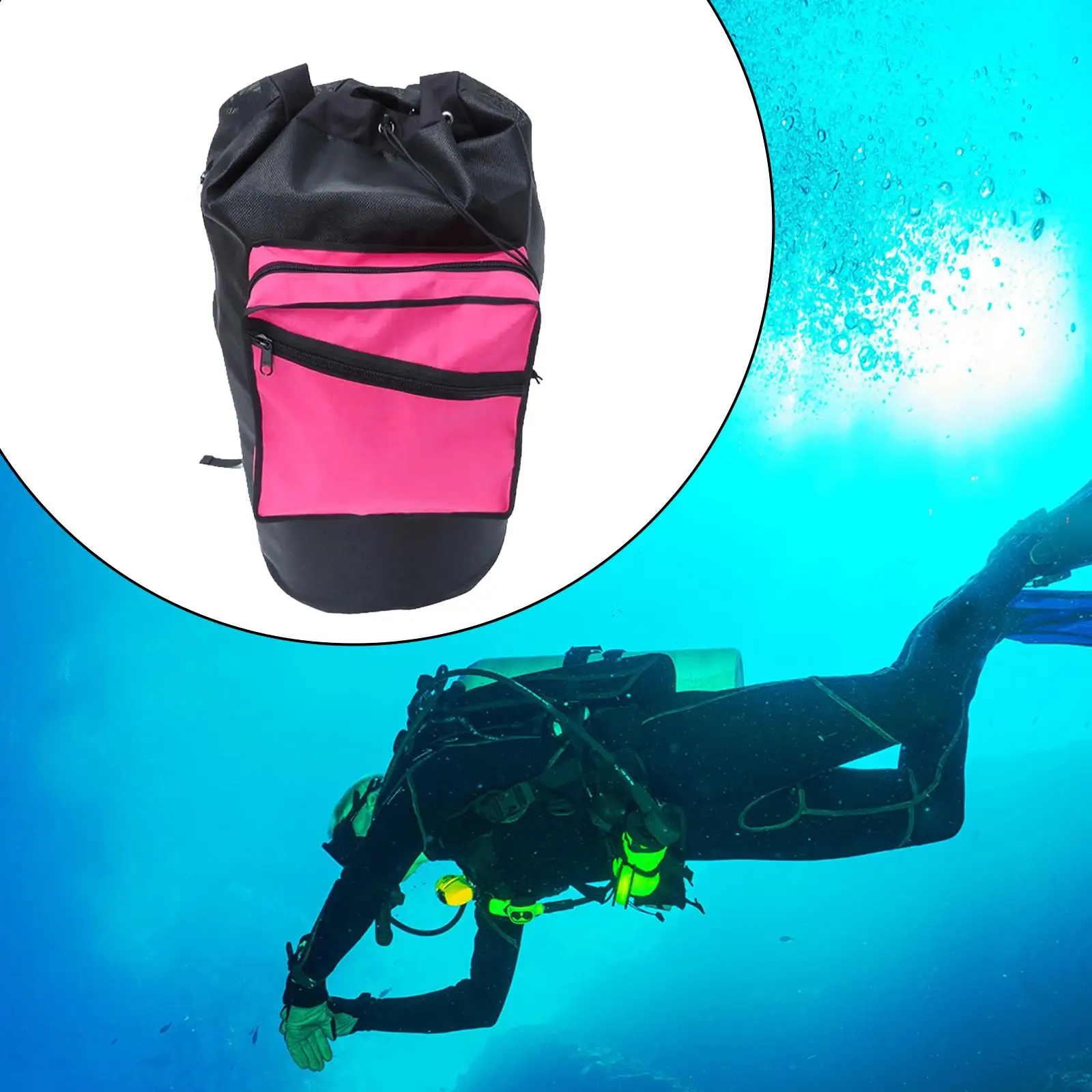 Scuba Diving Bag Knapsack Holds Mask, Fins, Snorkel Snorkeling Gear Backpack for Equipment Water Sport Gear Beach Scuba Diving