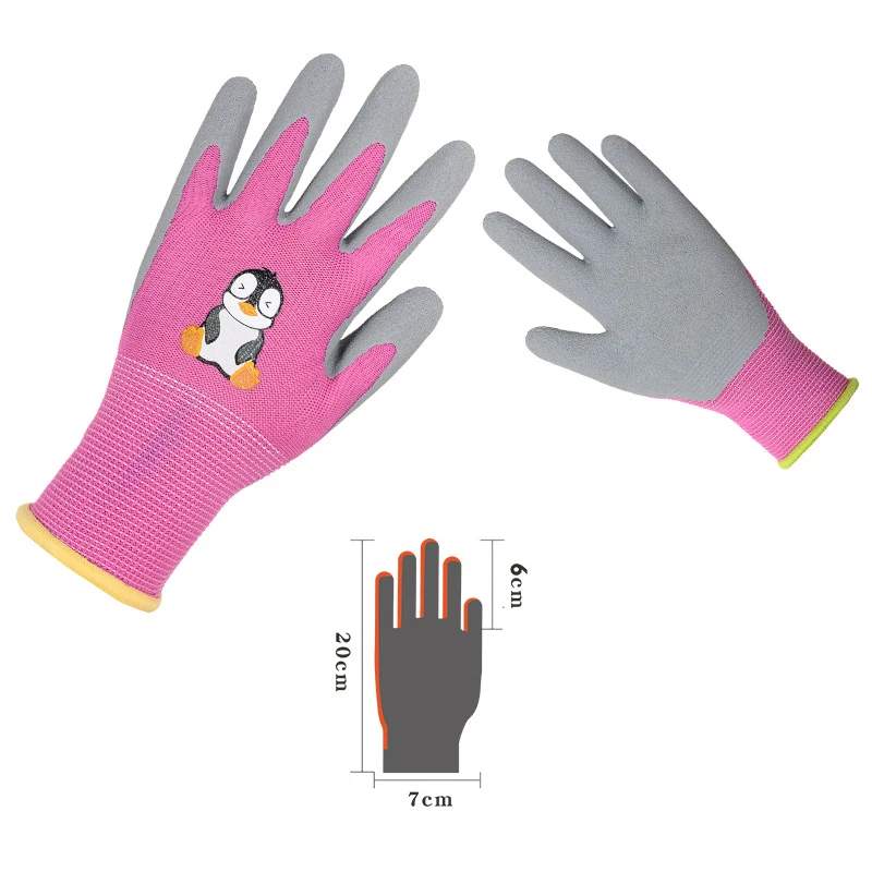 Gardening Gloves Kids Durable Waterproof Garden Work Gloves Non-Slip Children Safety Yard Work Gloves Portable Garden Supplies 4