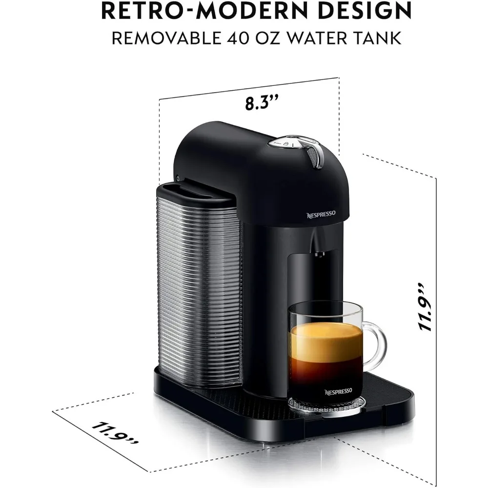 Coffee and Espresso Machine, Capsule coffee machine, household use, 5 Cups, Matte Black, 19.25 x 11 x 15.25 in 4