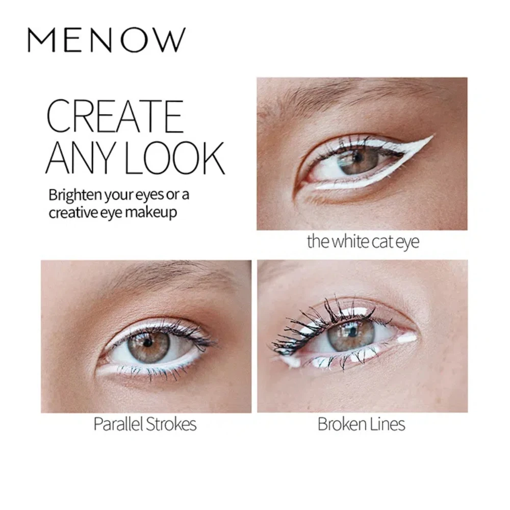12pcs White Eyeliner Makeup Smooth Easy To Wear Eyes Brightener Highlighter Waterproof Long Lasting Eyes Liner Pencils Makeup 4