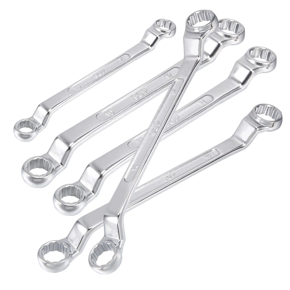 22mm X 24mm Metric 12 Point Offset Double Box End Spanner Chrome Plated, Cr- V | UK