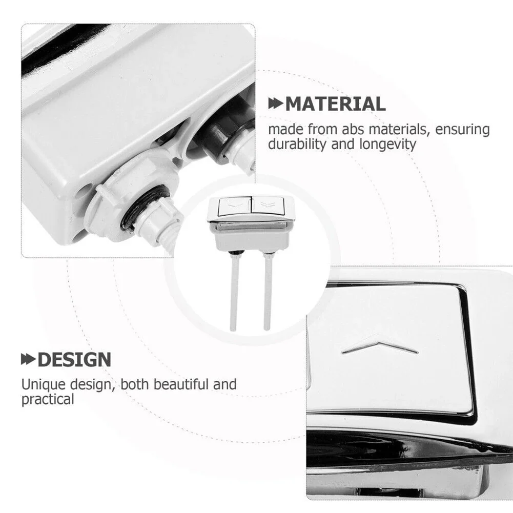 Toilet Button 1 Pc Water Tank 63mmX35mm ABS Double Easy Installation